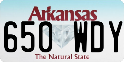 AR license plate 650WDY