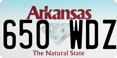 AR license plate 650WDZ