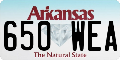 AR license plate 650WEA