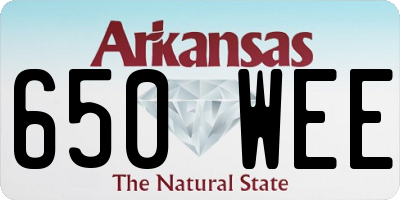 AR license plate 650WEE