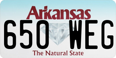AR license plate 650WEG