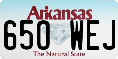 AR license plate 650WEJ