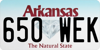 AR license plate 650WEK