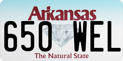 AR license plate 650WEL