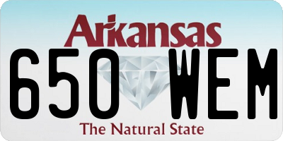 AR license plate 650WEM