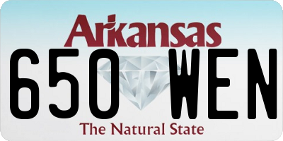 AR license plate 650WEN