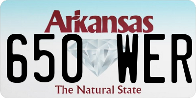 AR license plate 650WER