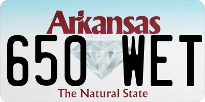 AR license plate 650WET
