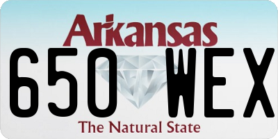 AR license plate 650WEX