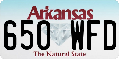 AR license plate 650WFD