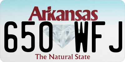 AR license plate 650WFJ