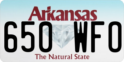 AR license plate 650WFO