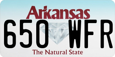 AR license plate 650WFR