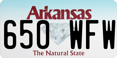 AR license plate 650WFW