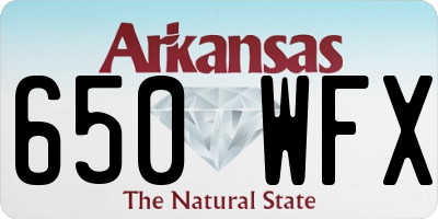 AR license plate 650WFX