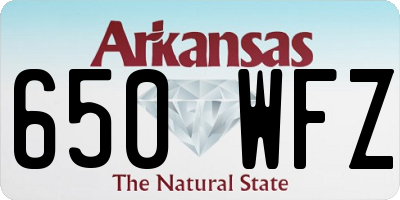 AR license plate 650WFZ