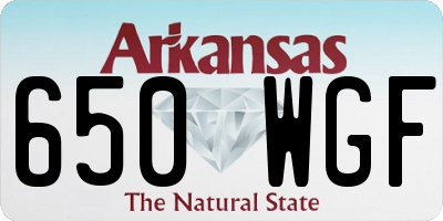 AR license plate 650WGF