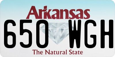 AR license plate 650WGH