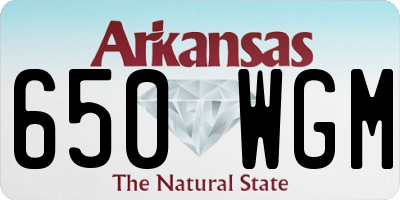 AR license plate 650WGM