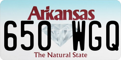 AR license plate 650WGQ