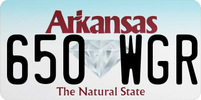 AR license plate 650WGR