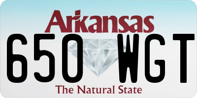 AR license plate 650WGT