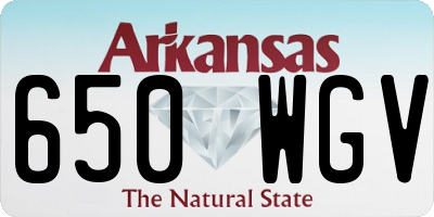 AR license plate 650WGV
