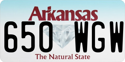 AR license plate 650WGW