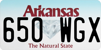AR license plate 650WGX
