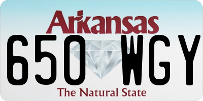 AR license plate 650WGY