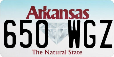 AR license plate 650WGZ