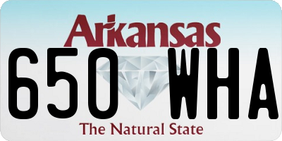 AR license plate 650WHA