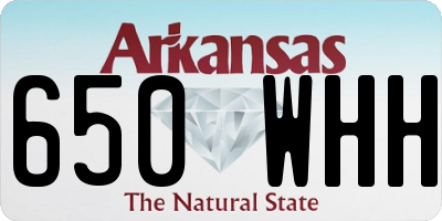 AR license plate 650WHH