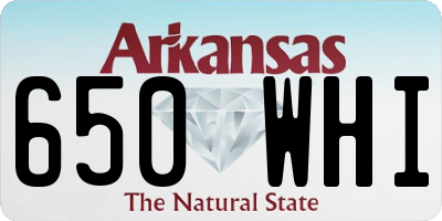 AR license plate 650WHI
