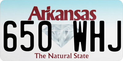 AR license plate 650WHJ