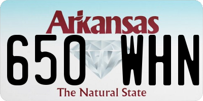 AR license plate 650WHN