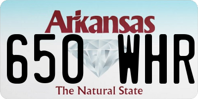 AR license plate 650WHR