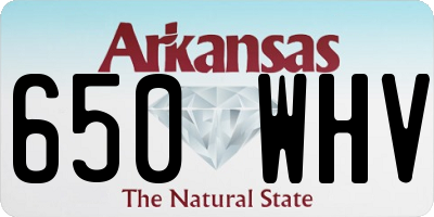 AR license plate 650WHV