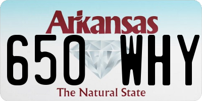 AR license plate 650WHY