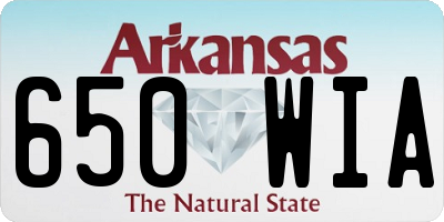 AR license plate 650WIA