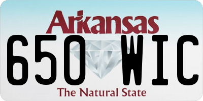AR license plate 650WIC