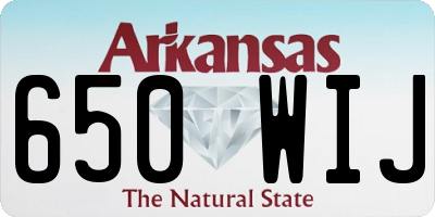 AR license plate 650WIJ
