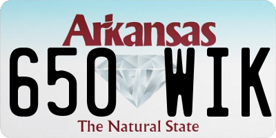 AR license plate 650WIK