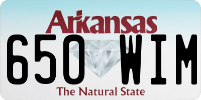 AR license plate 650WIM