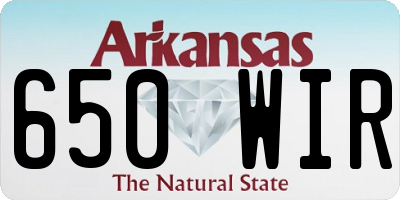 AR license plate 650WIR