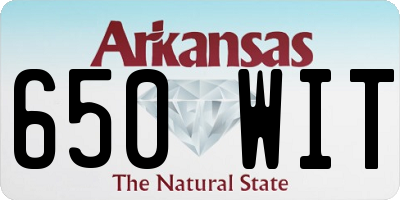 AR license plate 650WIT