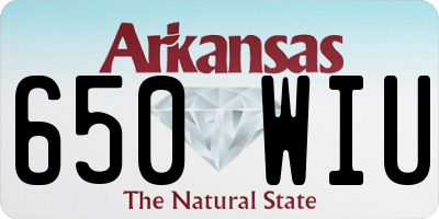 AR license plate 650WIU