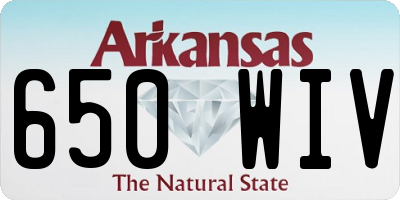 AR license plate 650WIV
