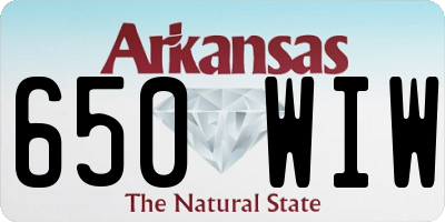AR license plate 650WIW