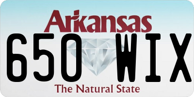 AR license plate 650WIX